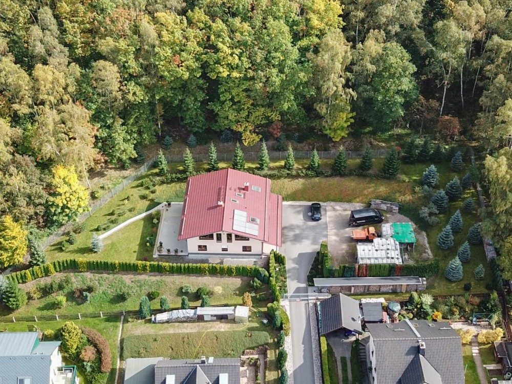 Luftaufnahme Einfamilienhaus Bad Schlema